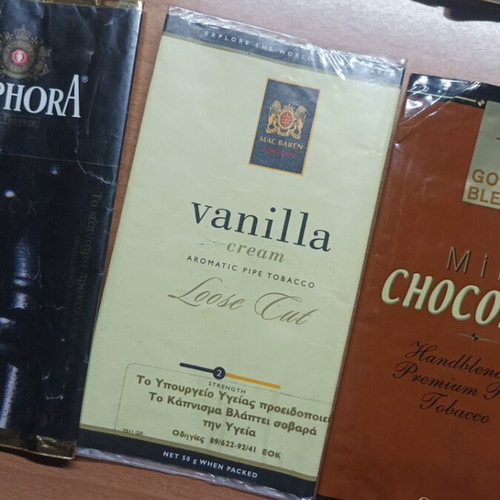 Pipe tobacco packaging used, pack of 8 pieces