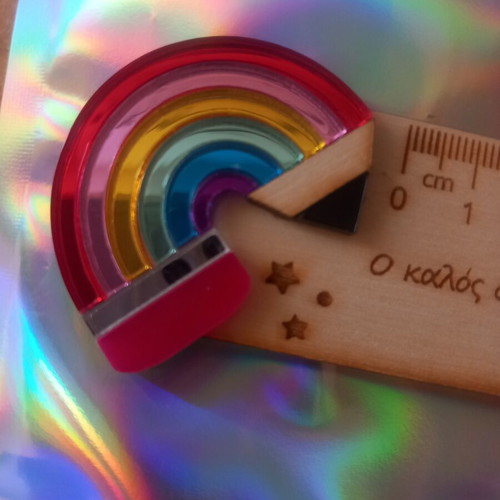 Wooden ruler with engraved phrase, new