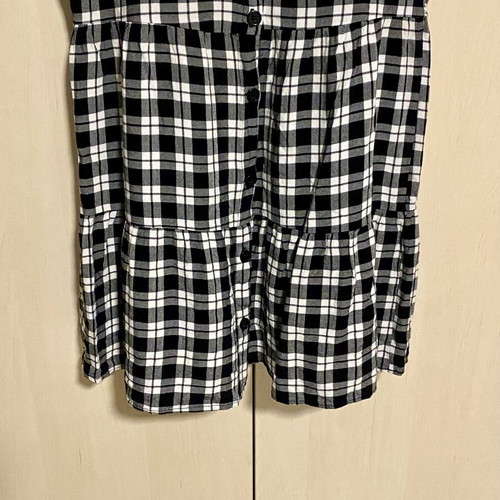 H&M Black and White Checked Dress like new, cotton, size M