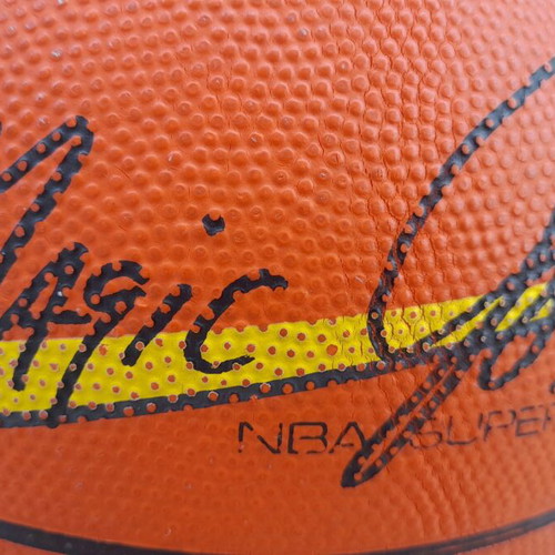 Spalding Magic Johnson Basketball ball used, 90's commemorative edition