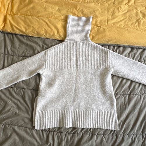 Mango Polo Turtleneck Sweater White Size S Like New