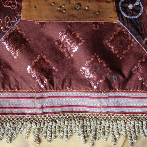 Vintage Indian Patchwork Table Runner like new