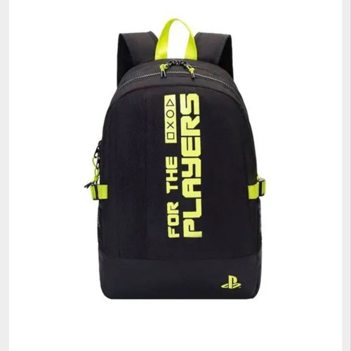 Playstation For The Players backpack used, black and green