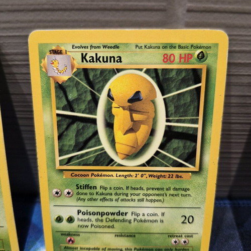 Pokemon cards Beedrill, Kakuna, Needle Base set 1999 used