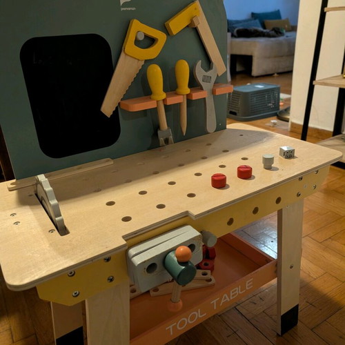 Premaman Wooden Tool Table pretend play toy like new