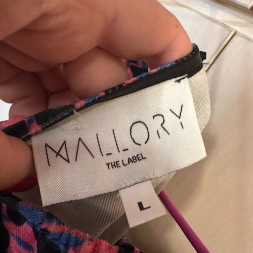 Velvet blouse Mallory The Label size L like new, blue and pink