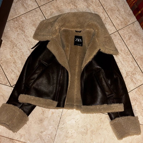 Zara jacket like new, brown, size S