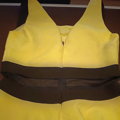 Cocktail dress with transparency at the waist like new, size M