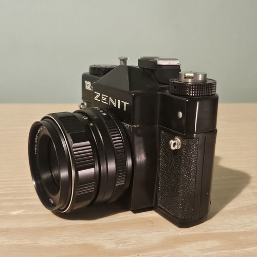 Zenit 12XP camera used with Helios 44M-4 lens and carrying case