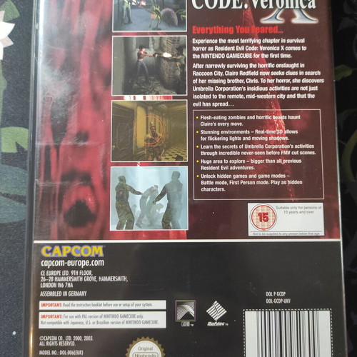 Resident Evil Code Veronica X Nintendo GameCube game like new, English version