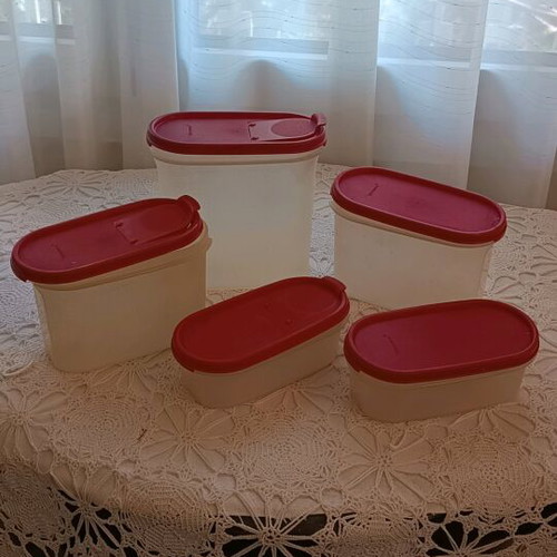 Tupperware food storage set used containers