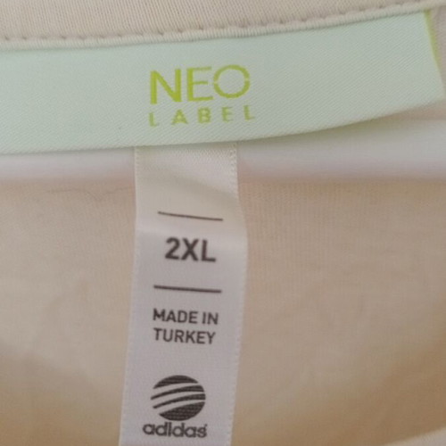 Adidas Neo Fluorescent Clubbing T-Shirt vintage used, XXL, white green