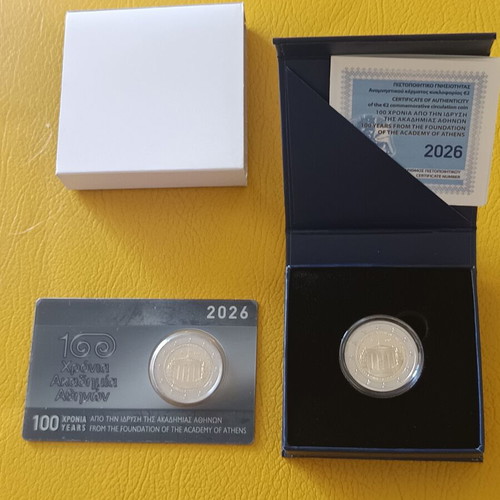100 Years From The Foundation Of The Academy Of Athens Coin Set New