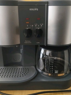 Krups coffee maker used for French coffee, espresso and cappuccino