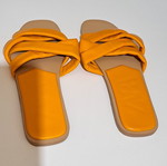 Zara women's leather sandals orange size 36 new