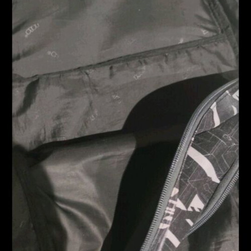 Polo backpack used, black and green, spacious with laptop sleeve