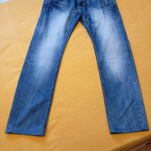 Men's denim jeans like new, size 31, blue, crinkled style
