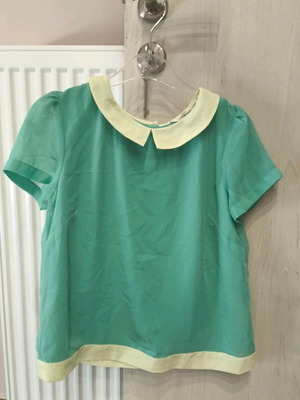 Μπλούζα Next για κορίτσι 11-12 ετών, καινούργια με ετικέτες, πράσινη και κίτρινη