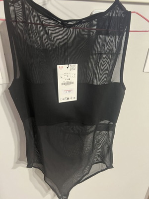Zara bodysuit, black, size L