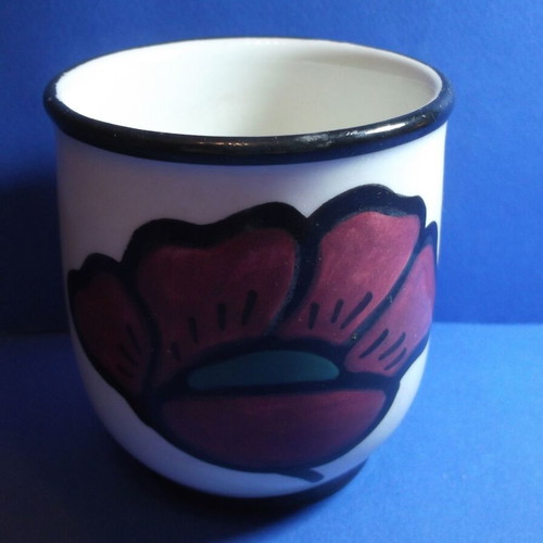Tanagra Handmade Ceramic Decorative Vintage Cup like new, handpainted