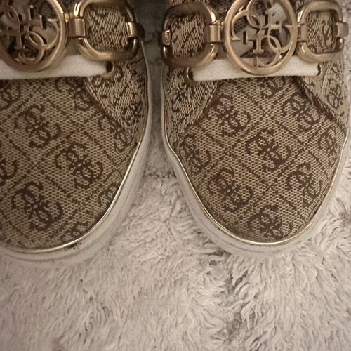 Guess women's athletic shoes like new, size 37, beige gold