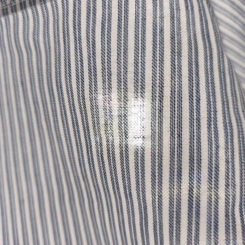 Collins Light Blue Linen-Blend Striped Shirt M Size Like New