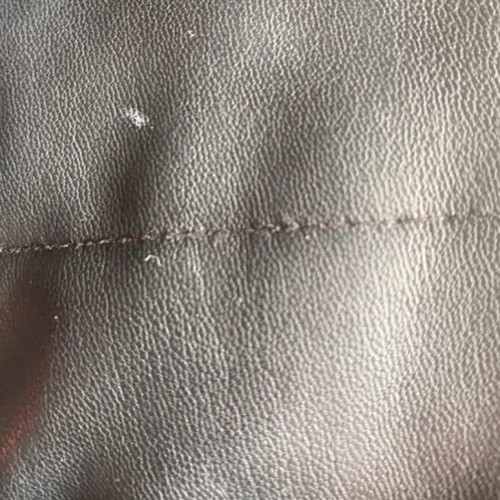 Zara black faux leather cropped puffer jacket
