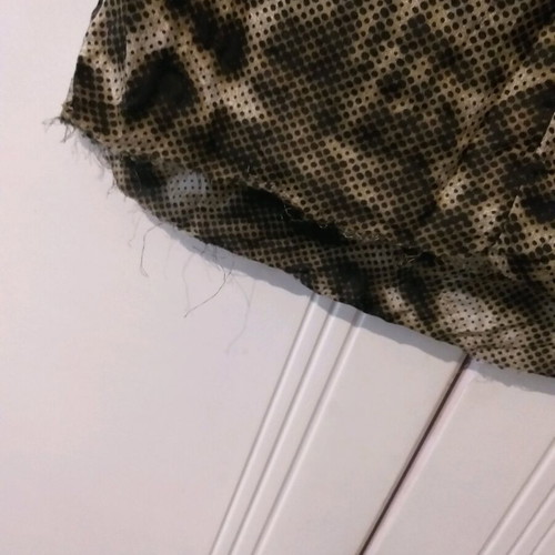 Animal print blouse Bershka with frayed hem, size S