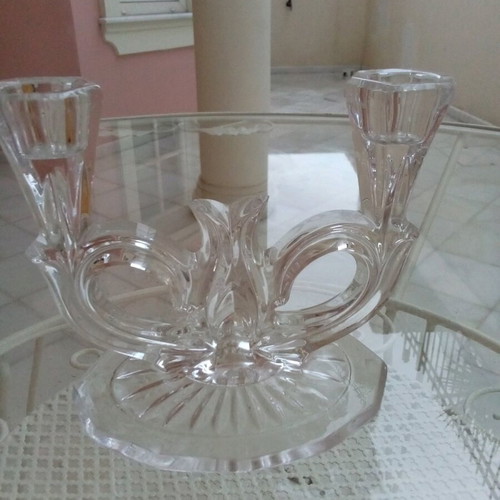 Crystal candlestick like new with minor damage