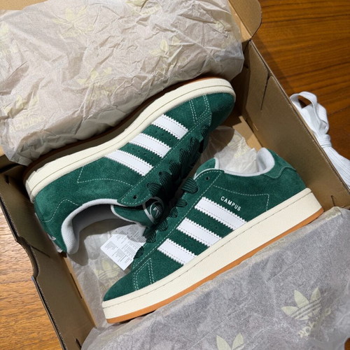 Adidas Campus sneakers new, dark green and white, EU 38 2/3 & 39 1/3
