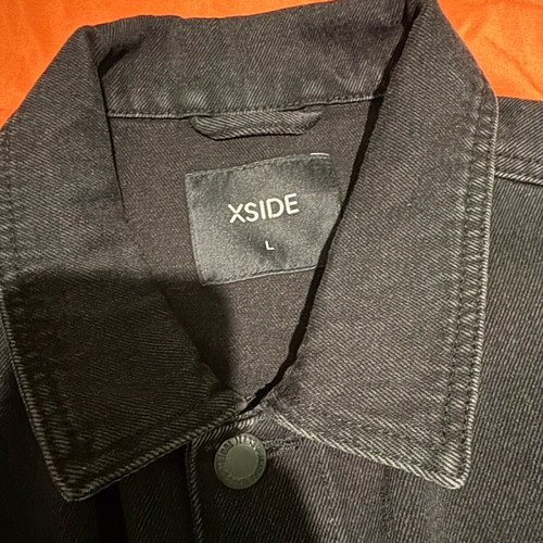 Black denim jacket size L new