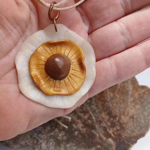 Polymer clay necklace, handmade