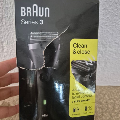 Braun Series 3 shaver new, waterproof, triple action cutting system