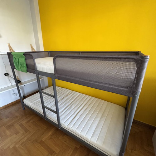 Bunk bed with mattresses, IKEA Tuffing frame