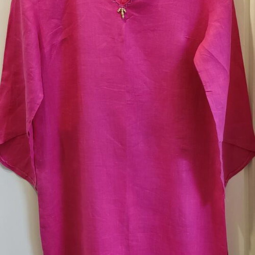 Figaro linen dress kaftan pink like new