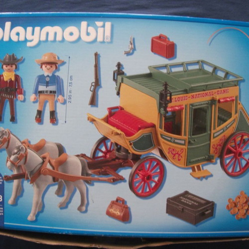 Playmobil 70013 Western Stagecoach set like new, complete