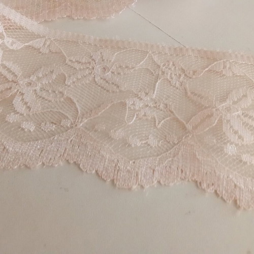 Lace ribbon 10 meters peach 6cm new