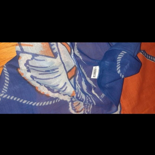 Minoan pareo new, blue and orange