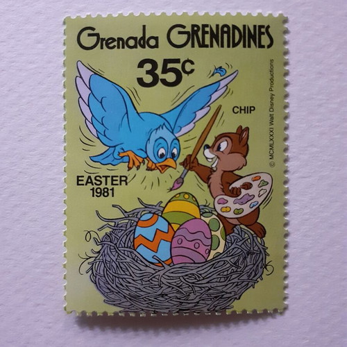Disney Easter 1981 stamp set from Grenada Grenadines, mint condition
