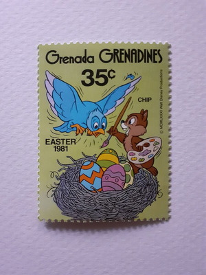 Disney Easter 1981 stamp set from Grenada Grenadines, mint condition