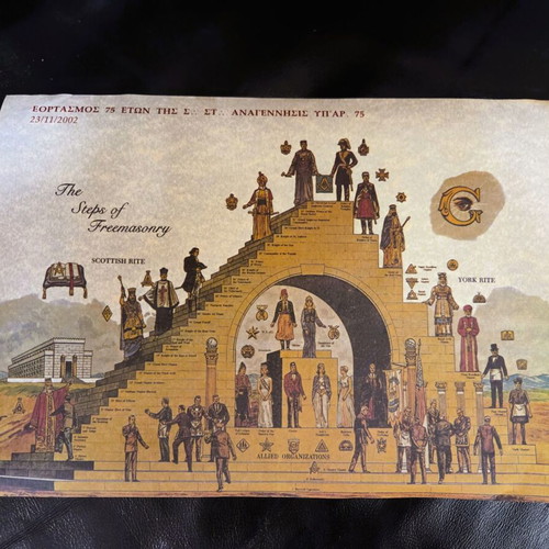 Engraving Celebration of 75 Years of S. St. Anagennisis, new, A4 print
