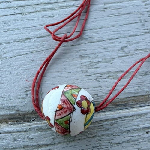 Handmade ceramic bracelet like new, multicolor