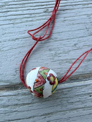 Handmade ceramic bracelet like new, multicolor