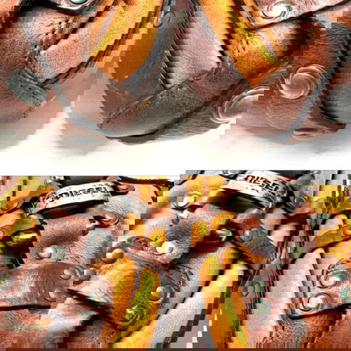 Кафява кожена мини чанта Diesel употребявана