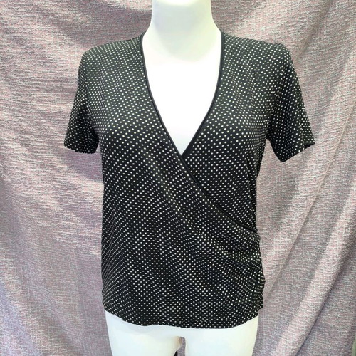Krouaze black polka dot blouse S.Oliver size M-L, like new