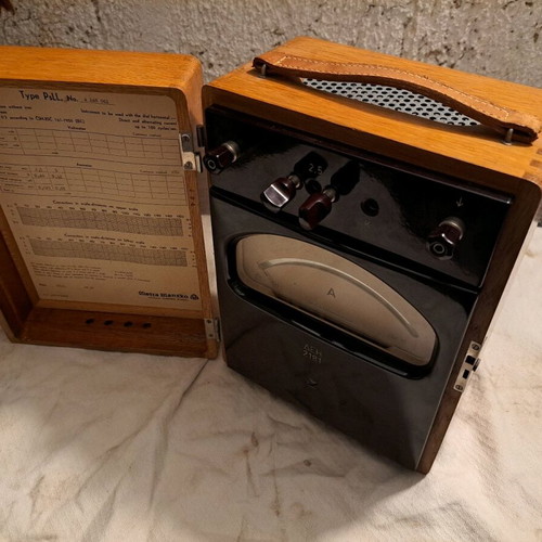 Ammeter used, very old, large 40×30×20 cm