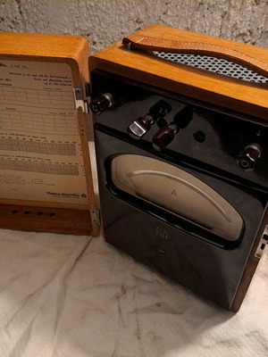 Ammeter used, very old, large 40×30×20 cm