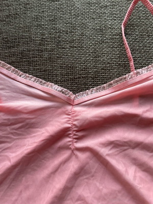 Dim satin top new pink size M
