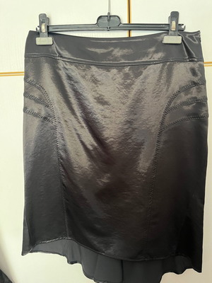 Black satin skirt Lucifair used, size XL
