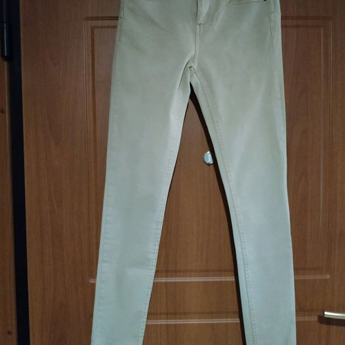 Denim skinny Pull&Bear No(36) like new, cotton pistachio color